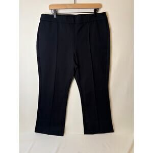 J.Crew Factory Ponte Cropped Pull-On Pant Black Size 16 NEW